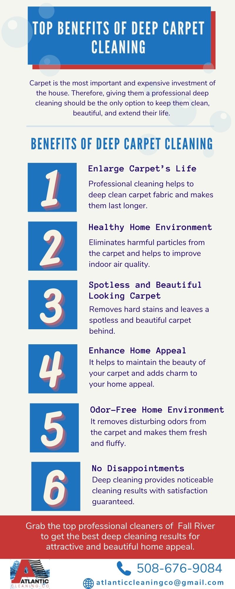 Top Benefits Of Deep Carpet Cleaning [Infographic]